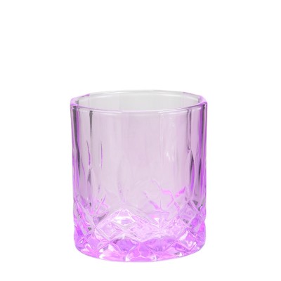 Frosted painting 210ml glass cup drinking stemless wine tumbler for water milk juice