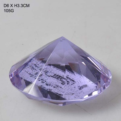 Top quality fancy glass paperweight with reasonable price diamond design