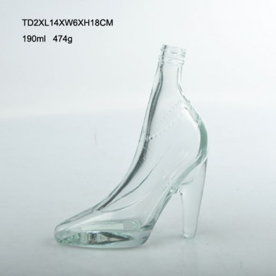 unique high heel shoes shaped glass bottle with reasonable price